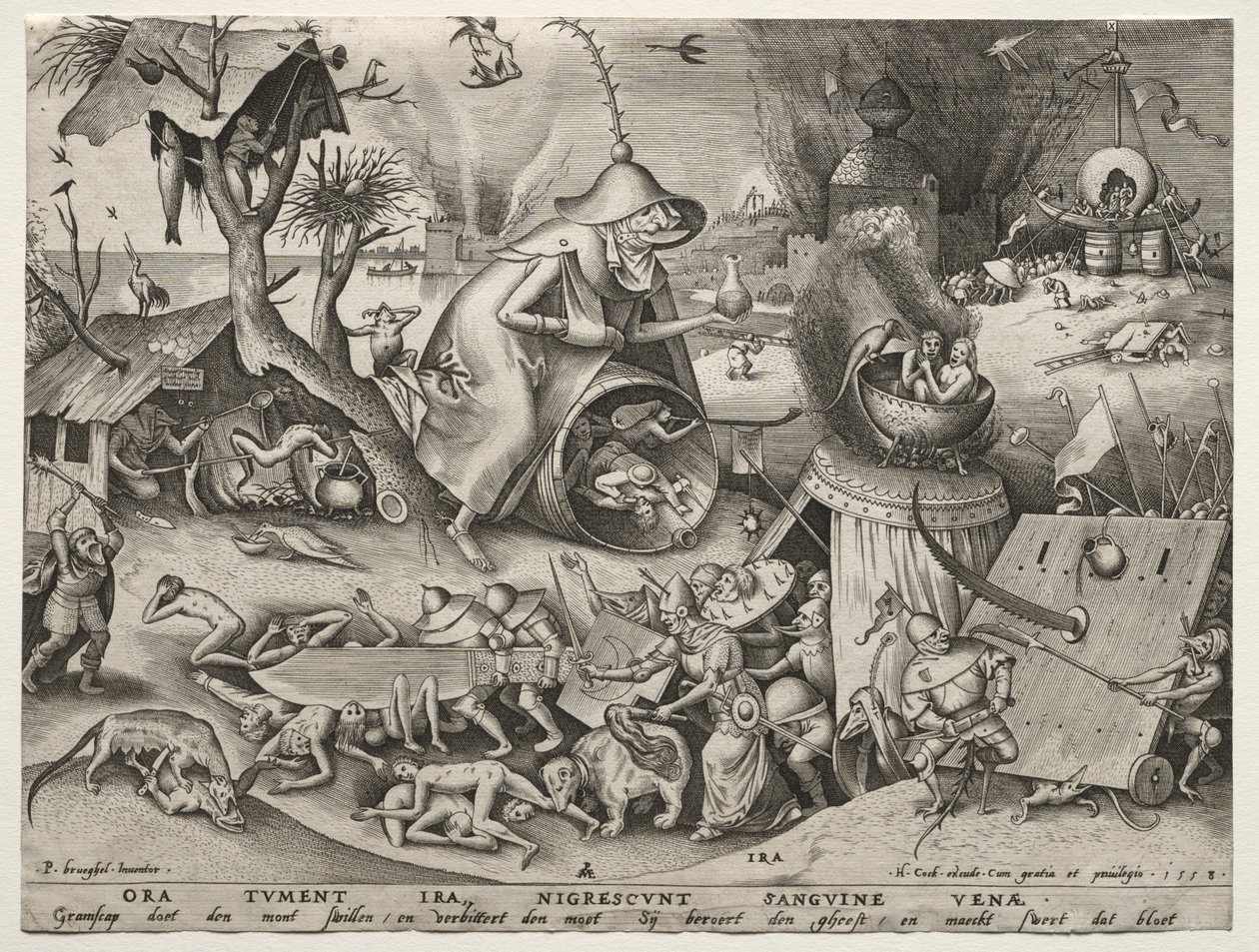 Die sieben Todsünden: Zorn von Pieter Bruegel the Elder