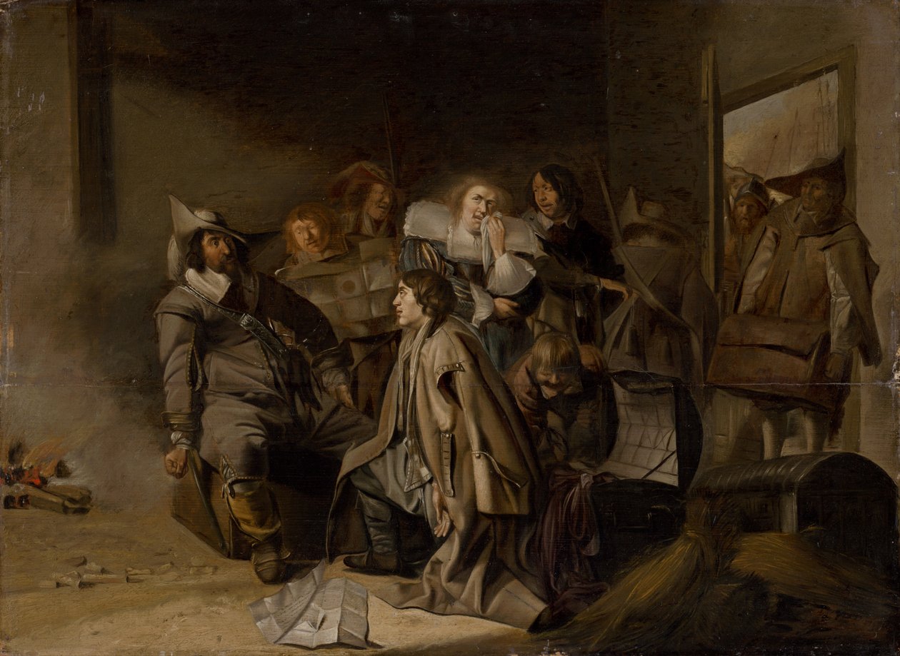 Die Befragung eines Gefangenen von Pieter Codde