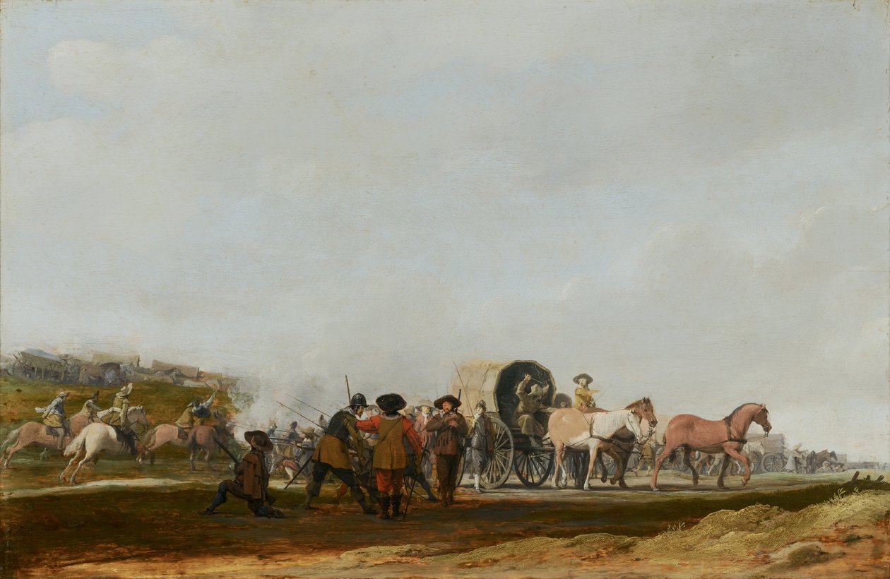 Hinterhalt eines Armeekonvois, 1631 von Pieter Jansz Post