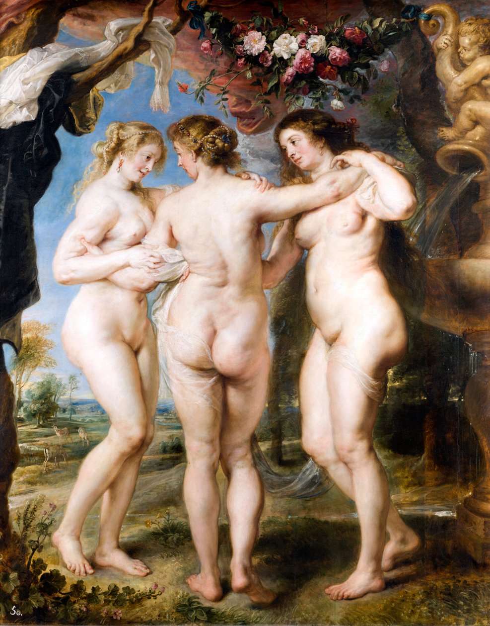 Die drei Grazien, ca. 1635 von Peter Paul Rubens