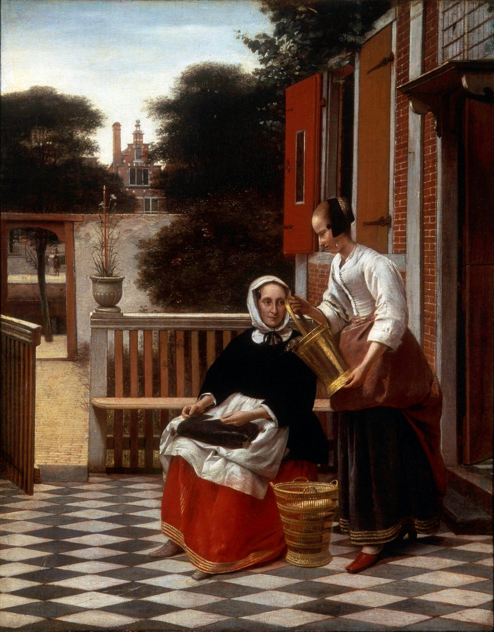 Eine Herrin und ihre Magd, 1660 von Pieter de Hooch