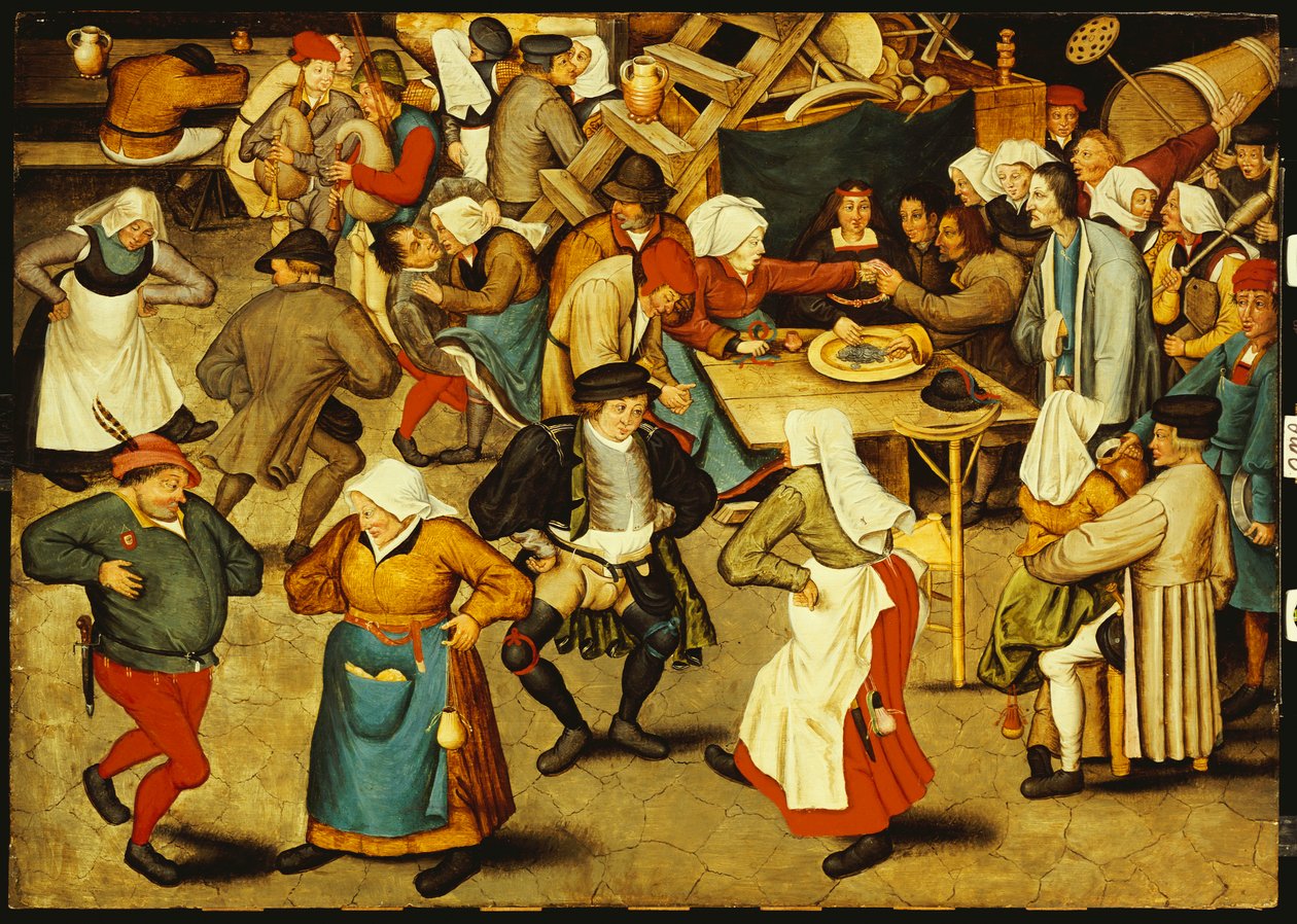 Der Hochzeitstanz im Inneren von Pieter Brueghel the Younger