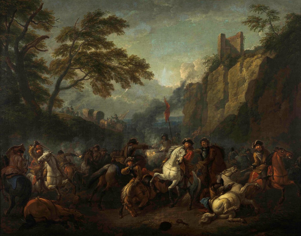 Kampfszene von Pieter van Bloemen