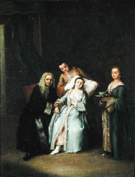 Die kranke Frau, um 1740 von Pietro Longhi