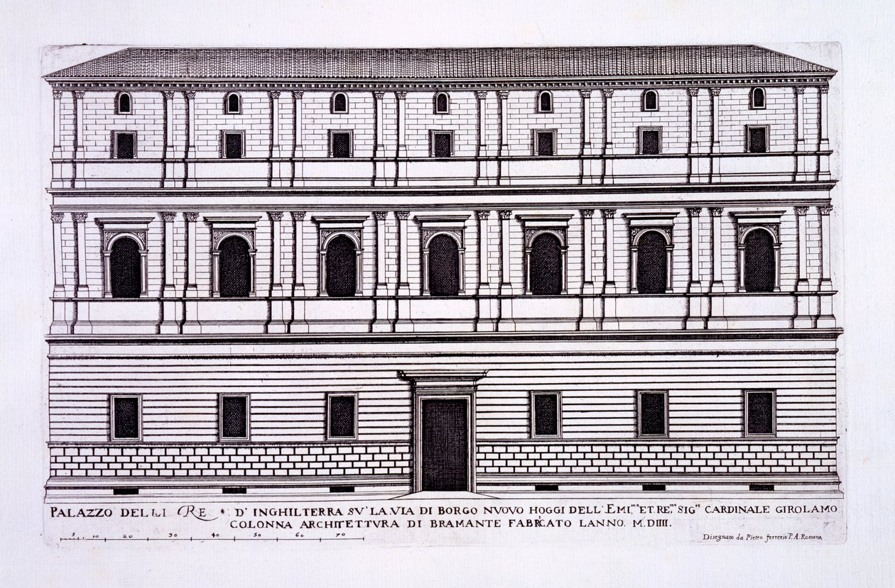 Palazzo der Könige von England im Borgo Nuovo, Rom, aus 