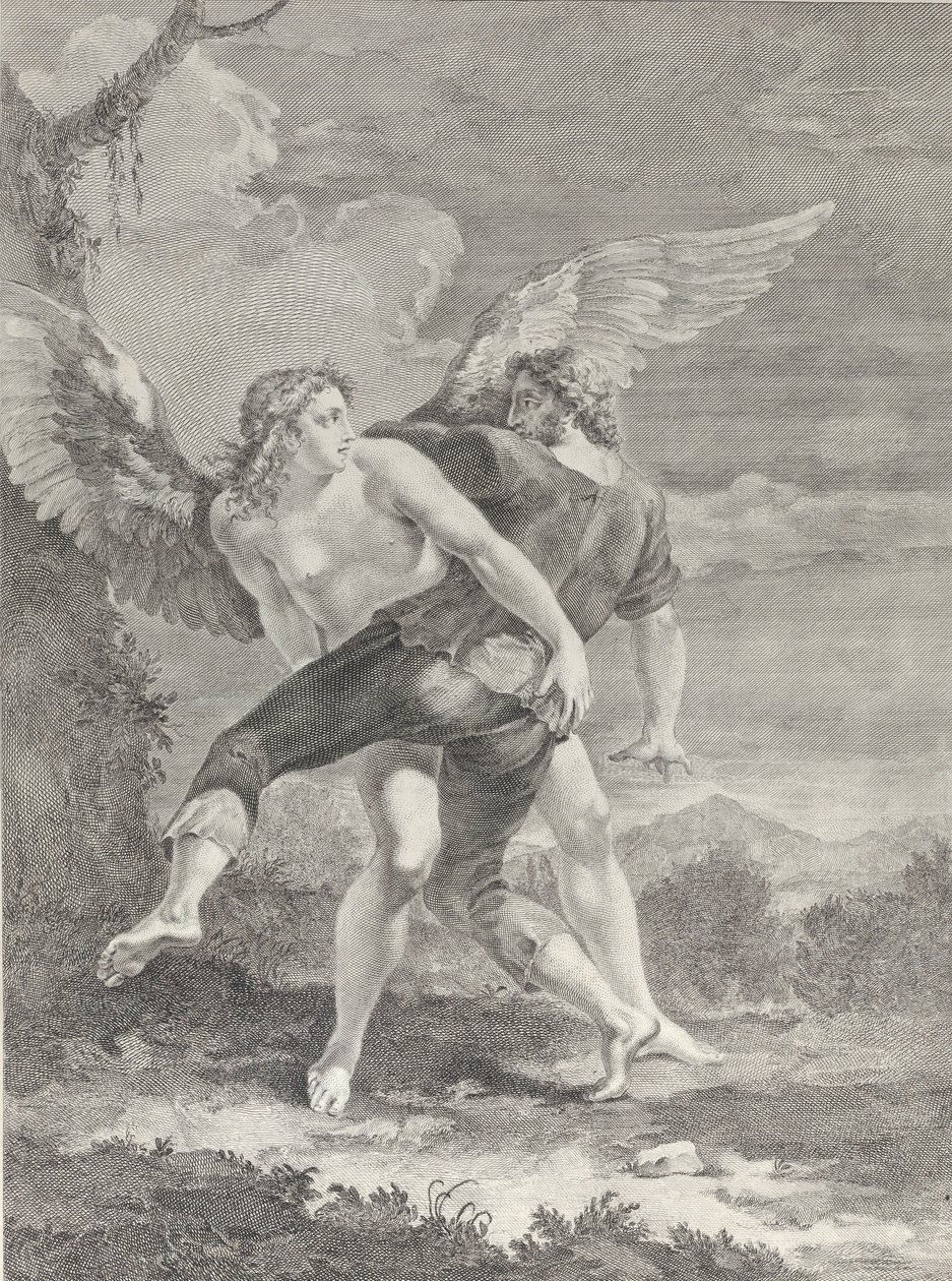 Jakob kämpft mit dem Engel von Pietro Monaco