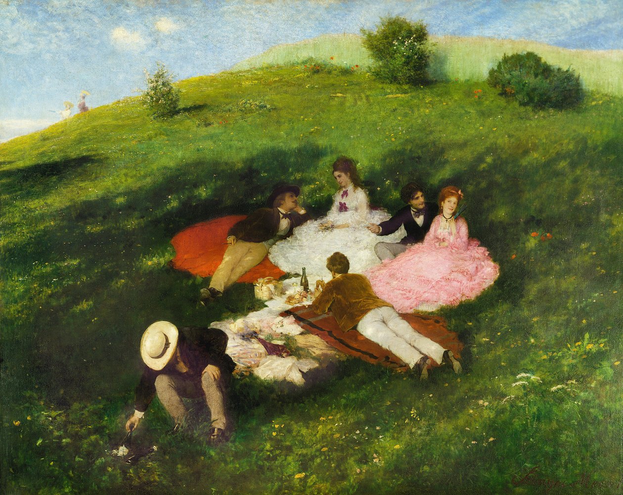 Picknick im Mai von Pál Szinyei Merse