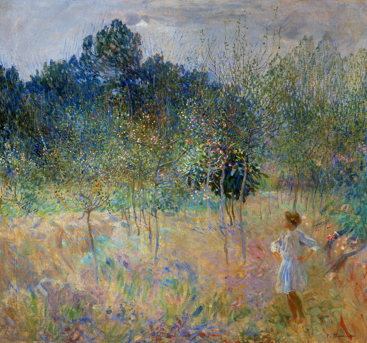 Das Land in Blüte oder April, 1910 von Plinio Nomellini