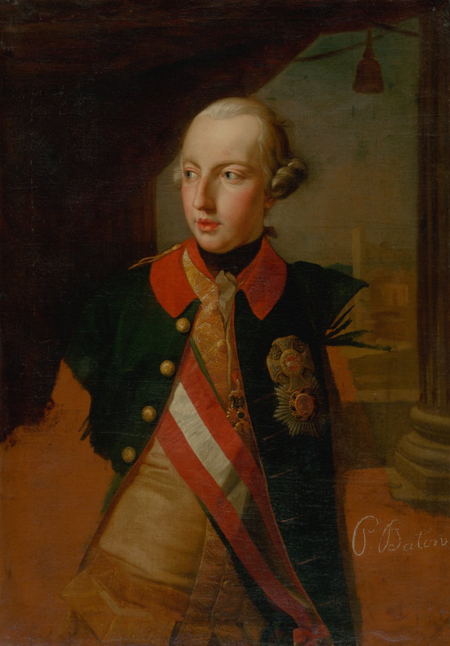 Studie für das Porträt von Kaiser Joseph II. von Pompeo Batoni