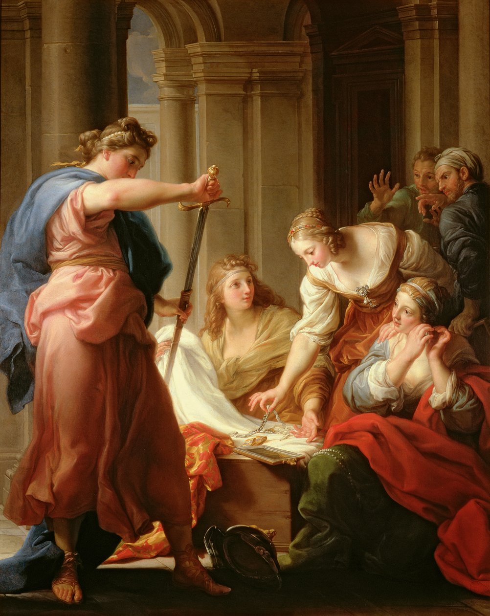 Achilles am Hofe von König Lykomedes mit seinen Töchtern, 1746 von Pompeo Girolamo Batoni