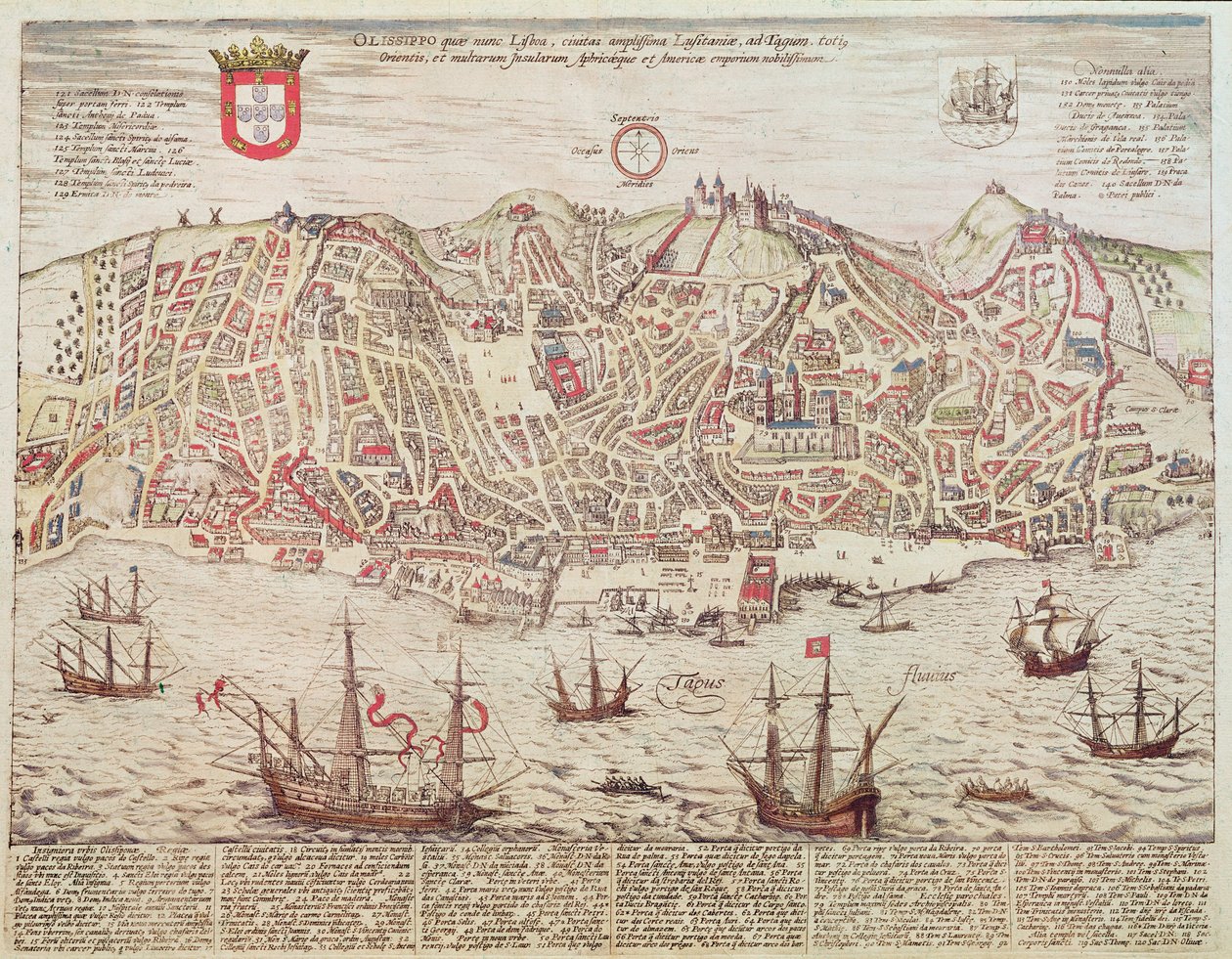 Panorama von Lissabon, 1572 von Portuguese School