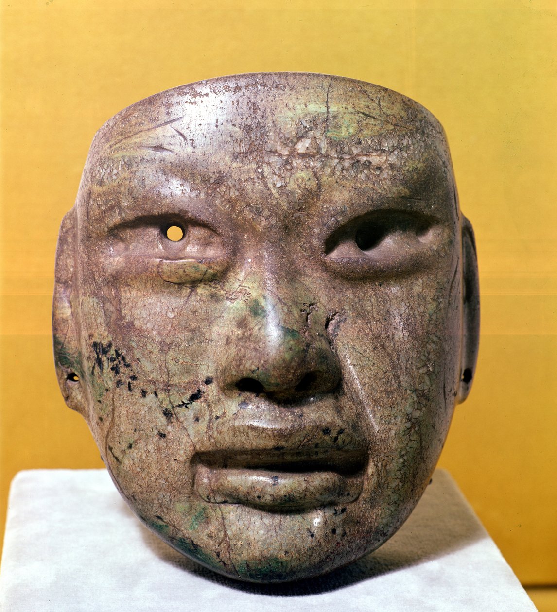 Totenmaske, Olmeken, aus Mexiko von Pre Columbian