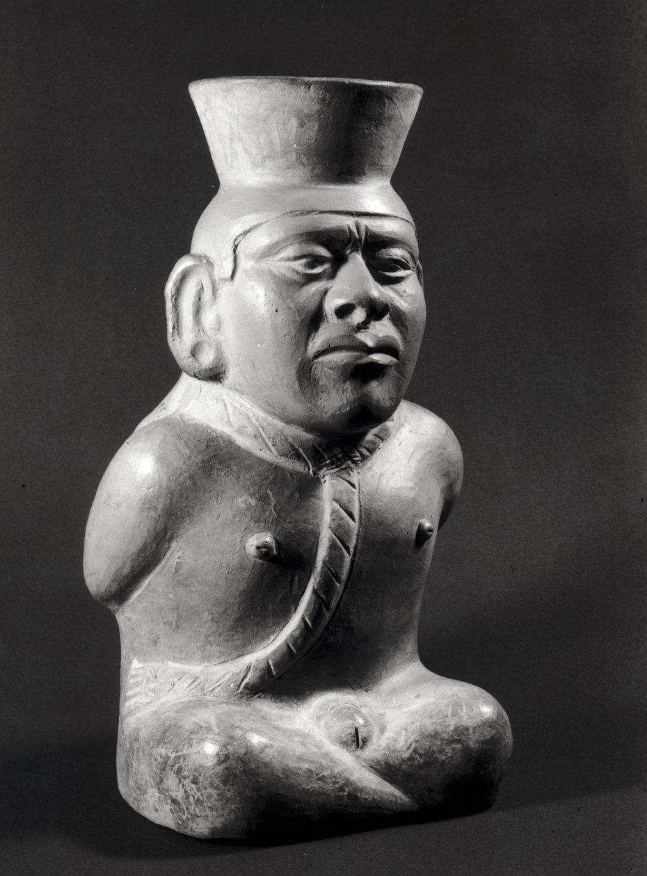 Topf in Form eines Gefangenen, Mochica (200-800 n. Chr.) von Pre Columbian