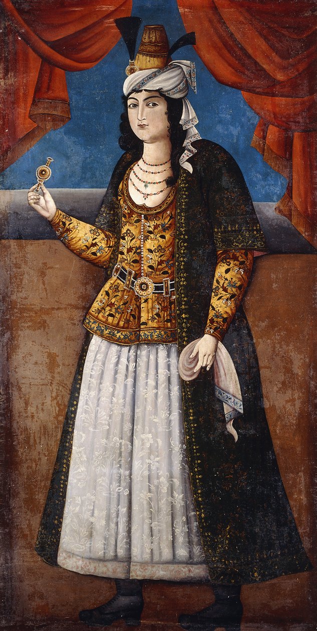 Porträt einer Dame von Qajar School