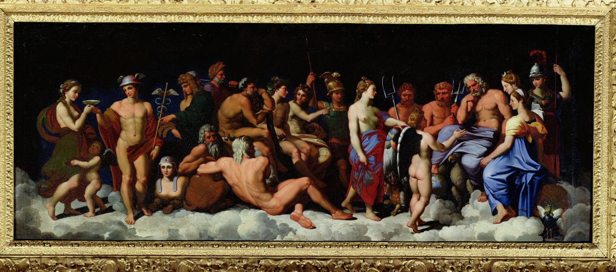 Die Versammlung der Götter, nach den Fresken in der Loggia der Farnesina in Rom von Raffaello Sanzio Raphael