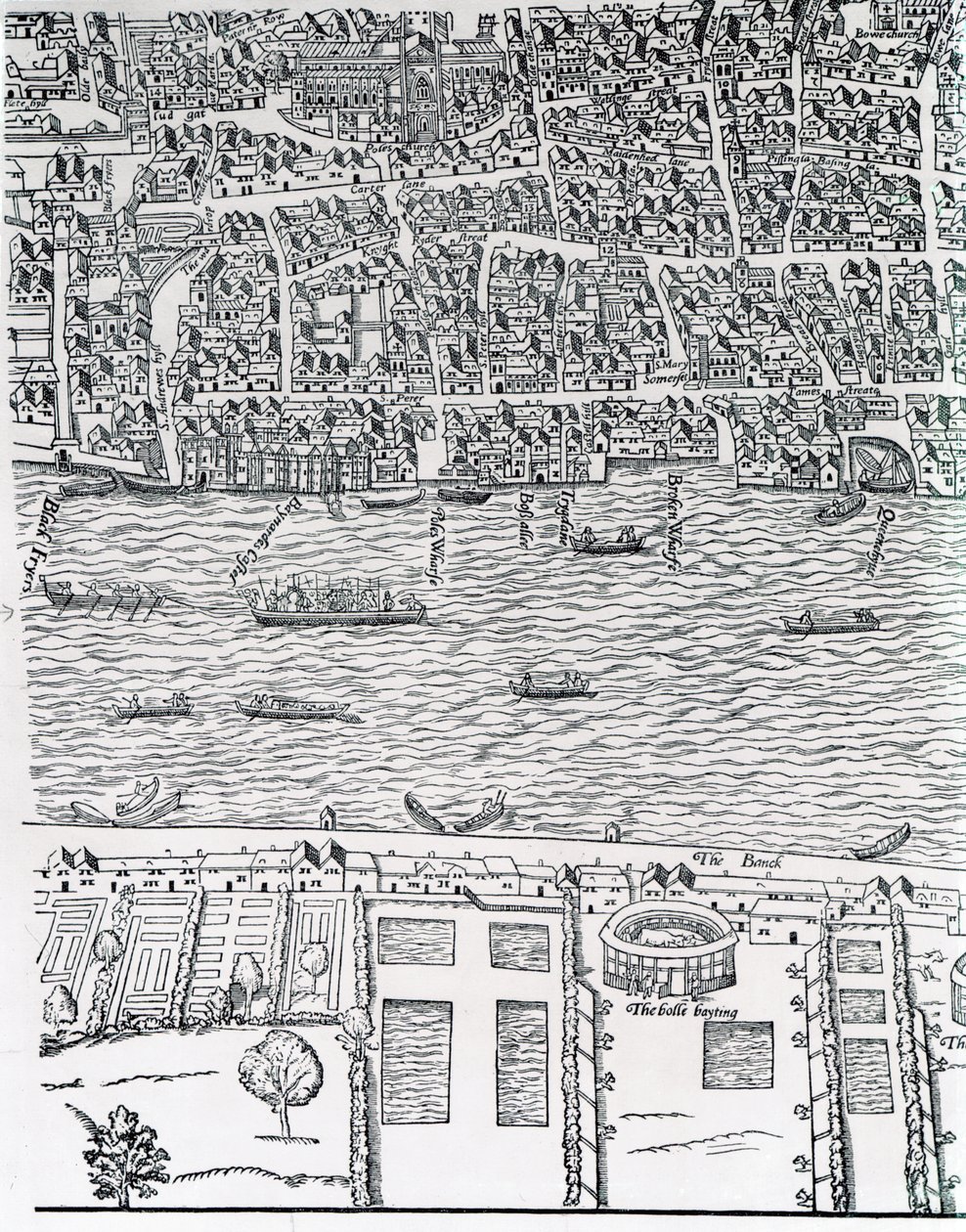 Plan von London, ca. 1560-70 von Ralph Agas