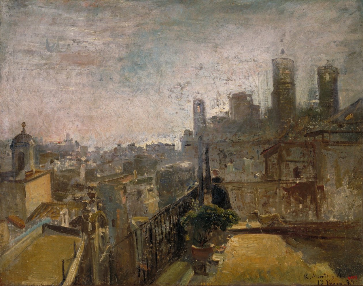 Blick auf Barcelona von einem Dach in Riera de Sant Joan von Ramón Martí Alsina