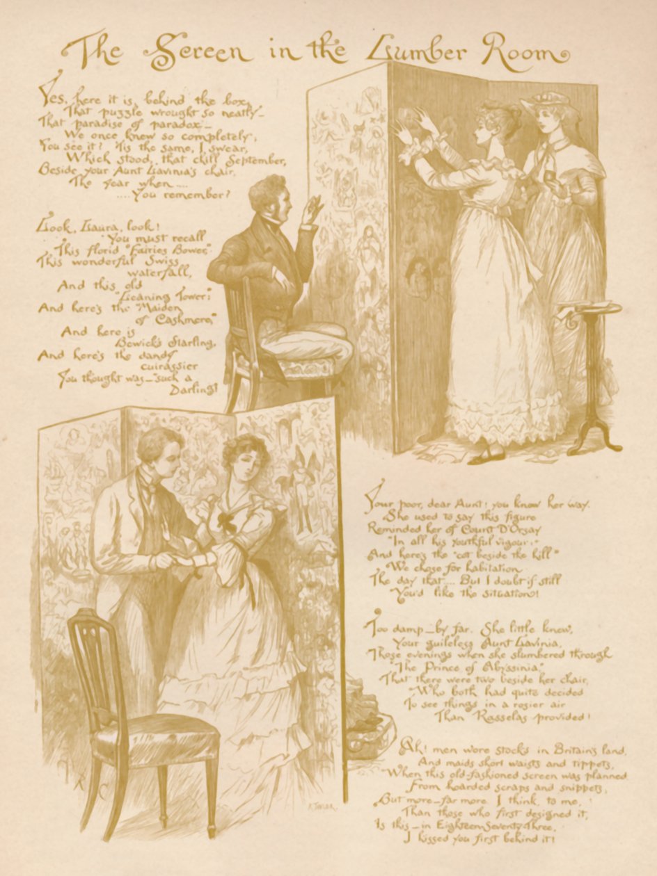 Der Schirm im Abstellraum, 1886 von Randolph Caldecott