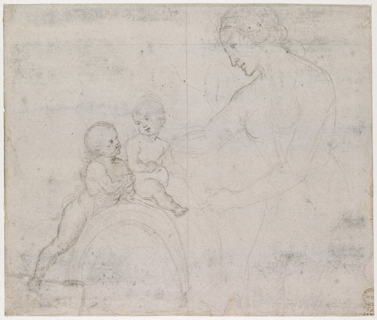 Die Jungfrau und das Kind mit St. Johannes, WA1846.146 von Raffaello Sanzio Raphael