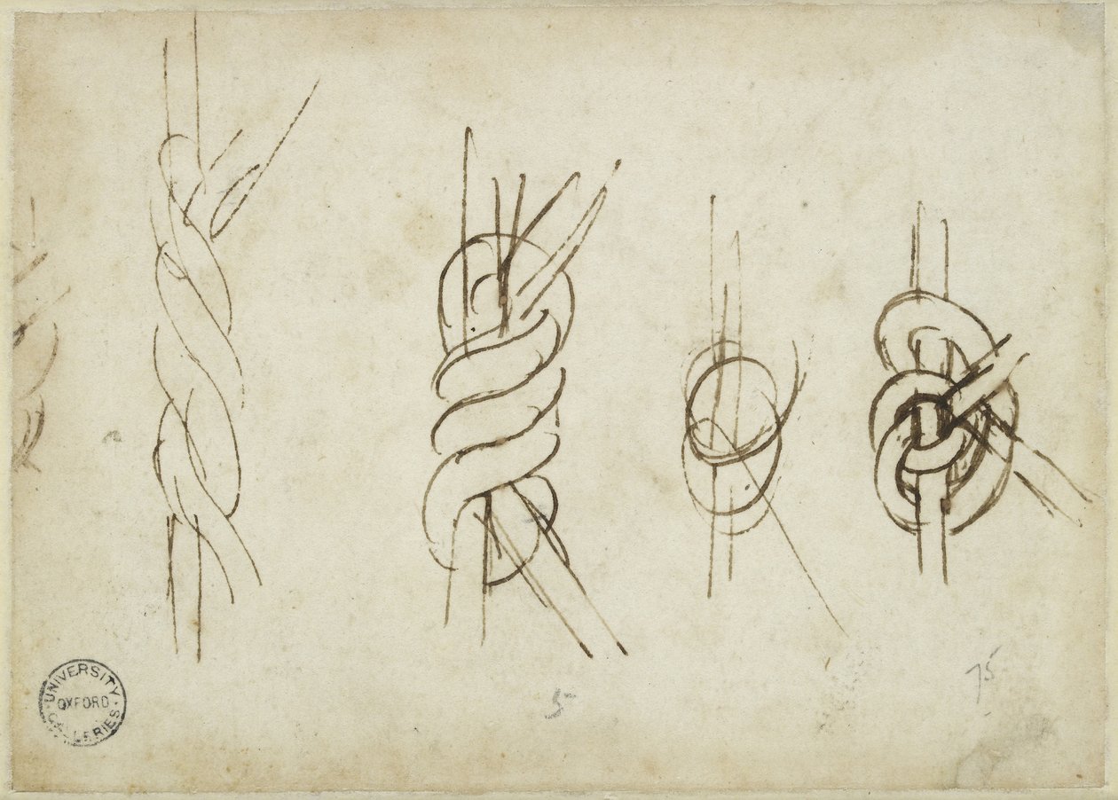 Verso: Fünf Skizzen von Riemenwerk, WA1846.196 von Raffaello Sanzio Raphael
