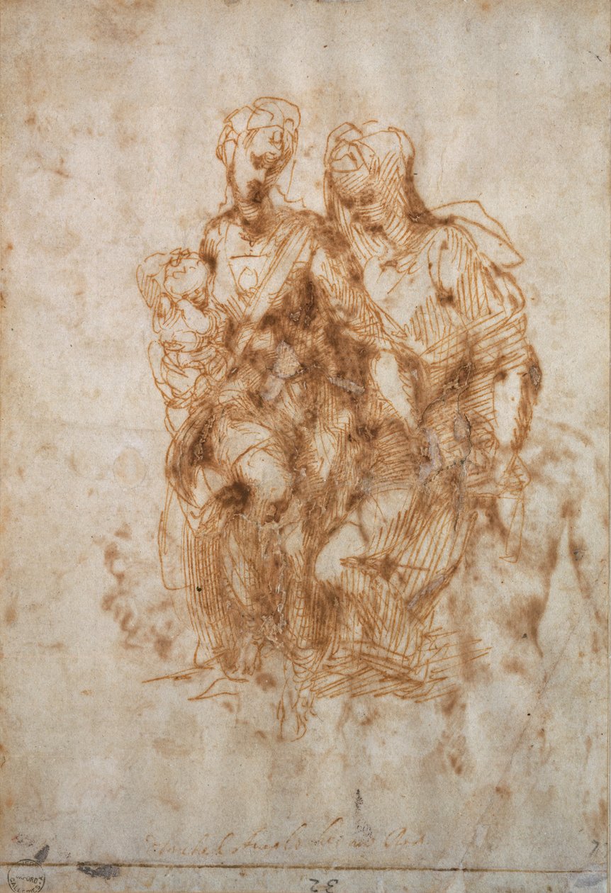 Die Jungfrau und das Kind mit der heiligen Anna, ca. 1500-1520 von Raphael