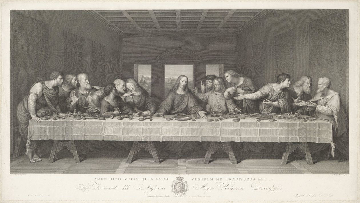 Das letzte Abendmahl von Raphael Morghen