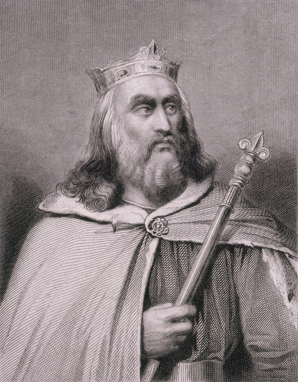 Chlothar II (gest. 629) König der Franken, graviert von Weber von Raymond Quinsac Monvoisin