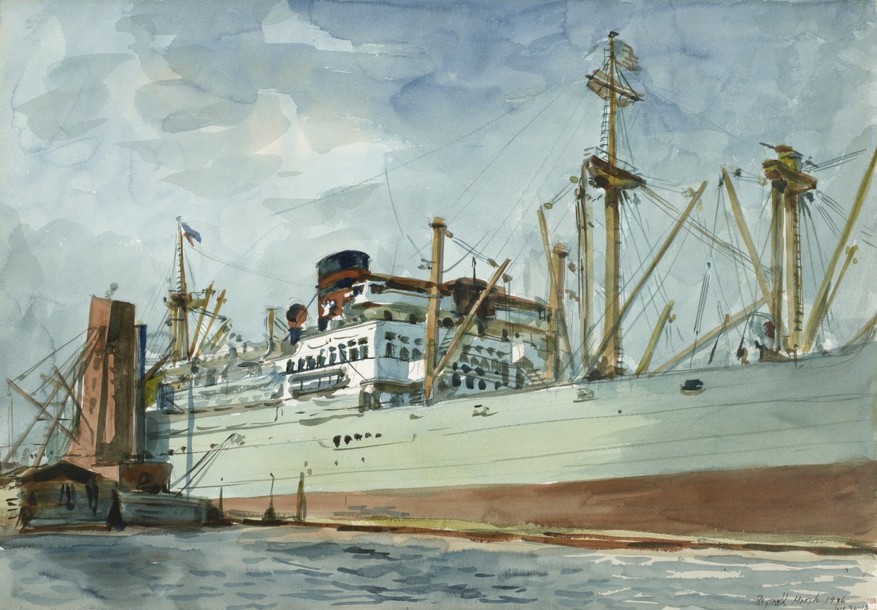 Dampffrachter und Schlepper von Reginald Marsh