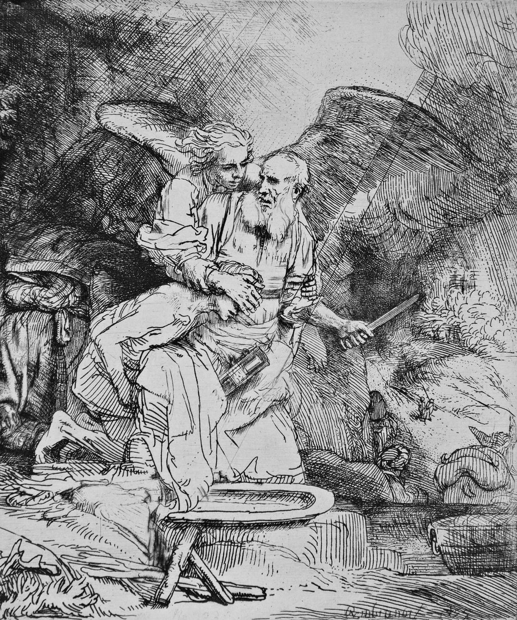 Abrahams Opfer von Rembrandt van Rijn