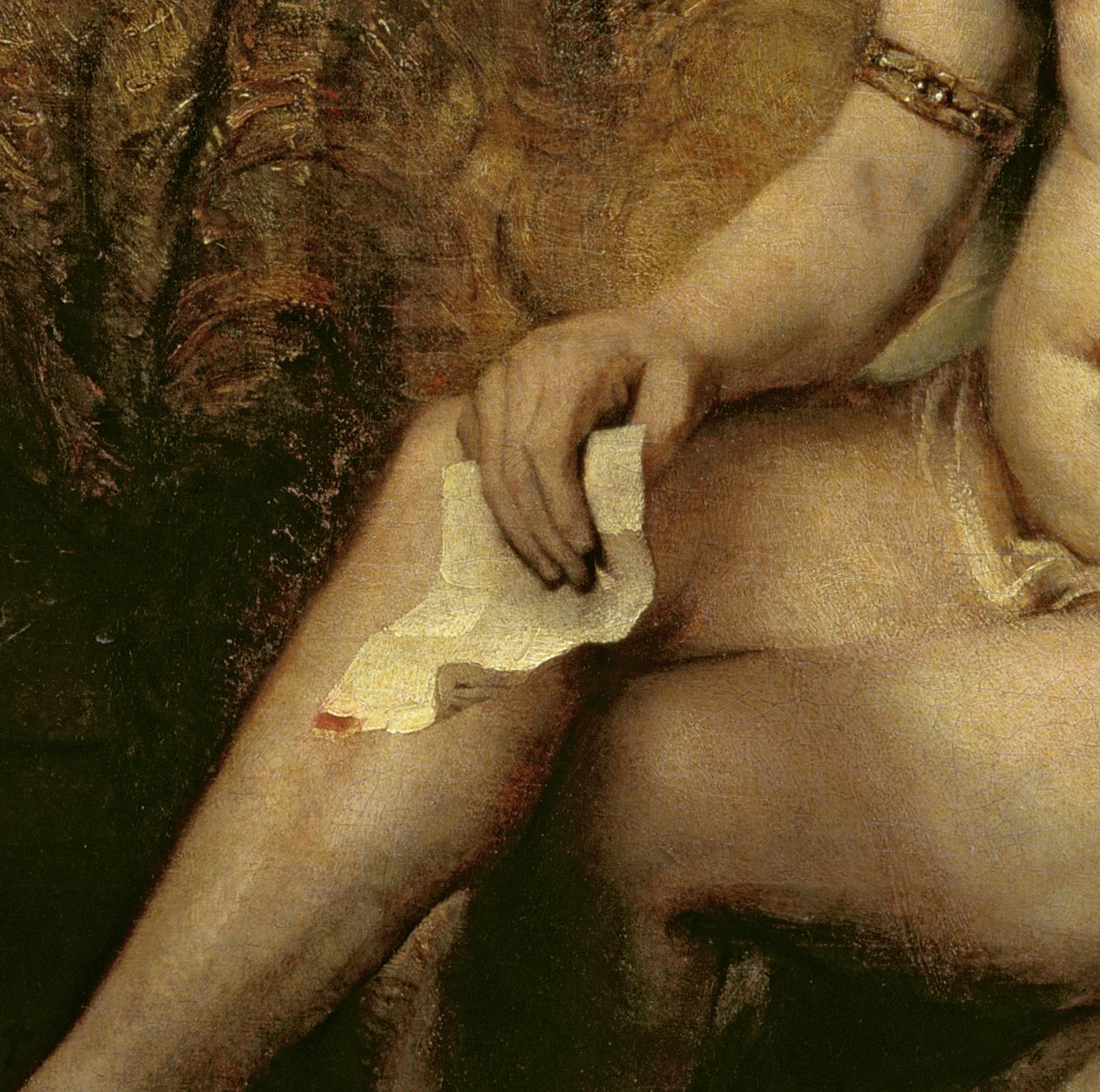 Bathseba beim Baden, 1654 (Detail) von Rembrandt van Rijn