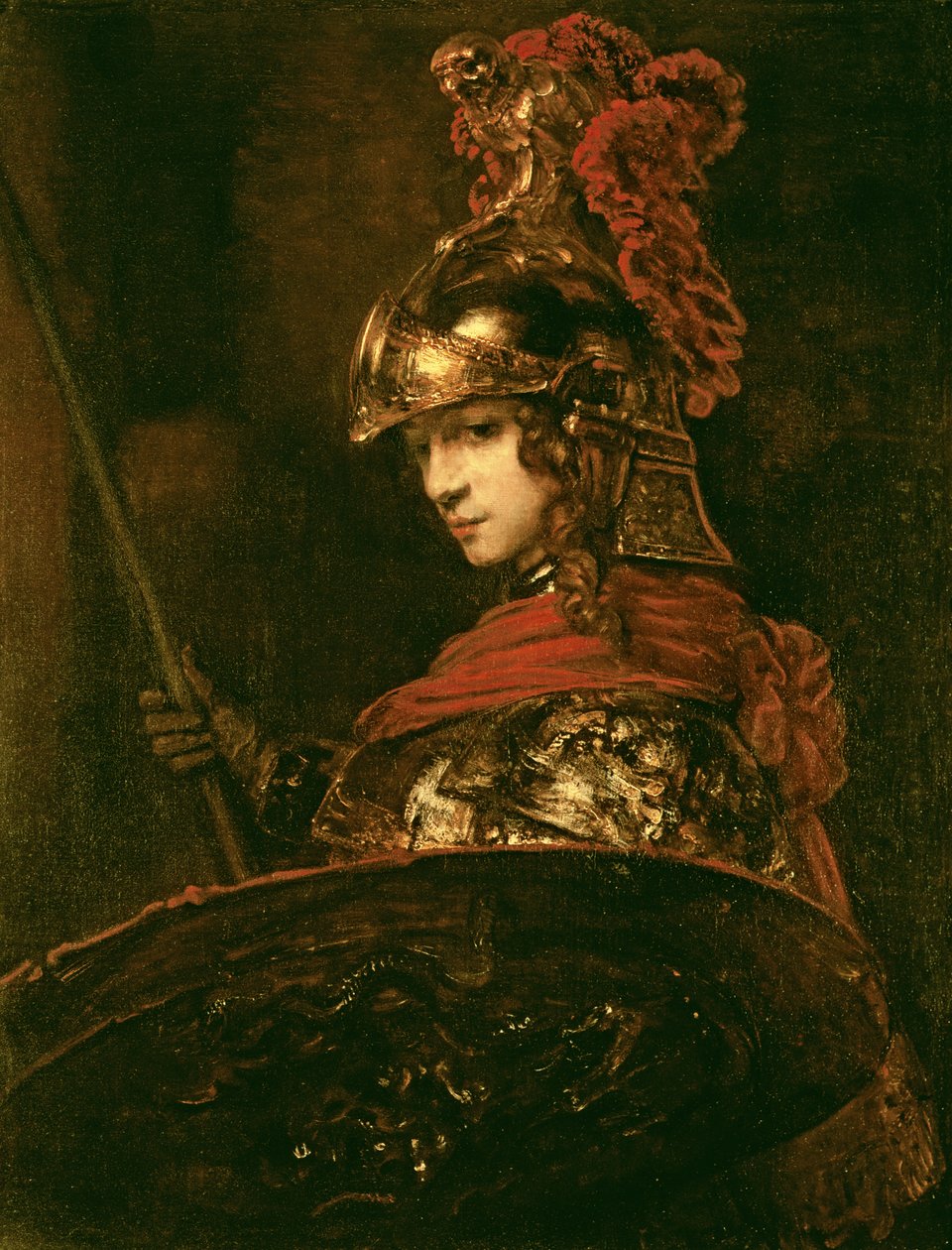 Pallas Athene (in Rüstung) von Rembrandt van Rijn