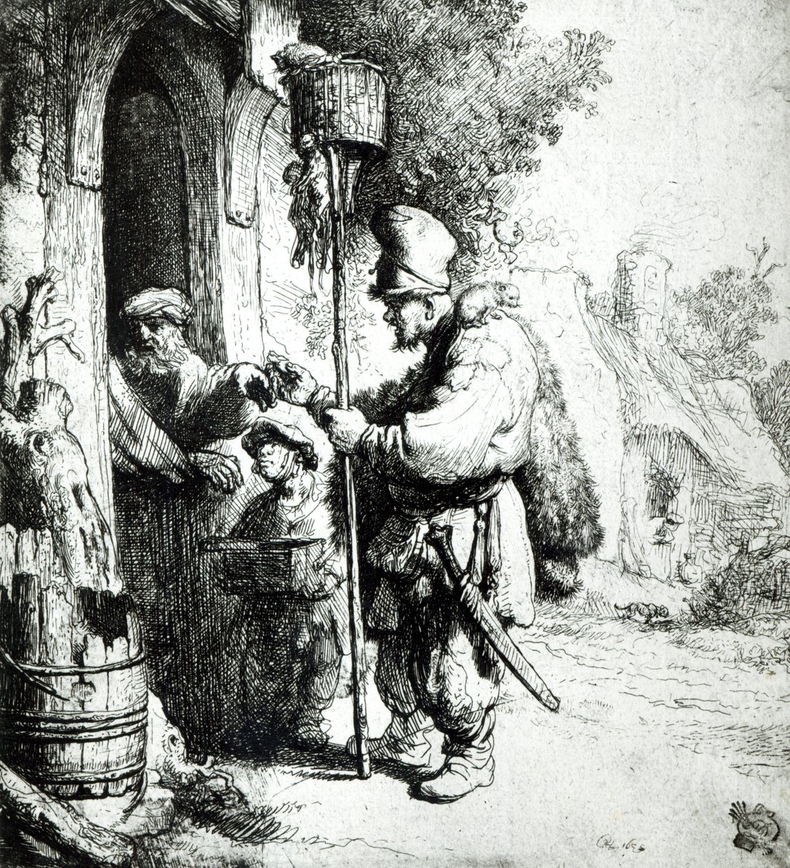 Der Rattenfänger, 1632 von Rembrandt van Rijn
