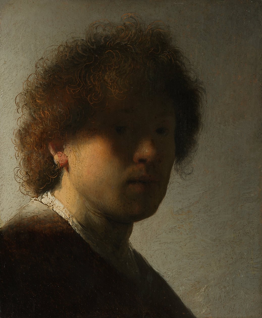 Selbstporträt in jungen Jahren von Rembrandt van Rijn