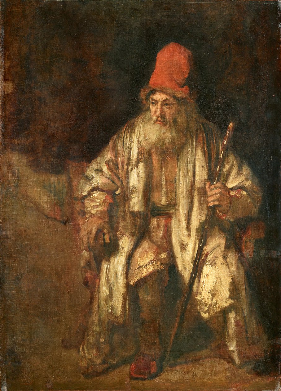 Alter Mann mit roter Mütze von Rembrandt