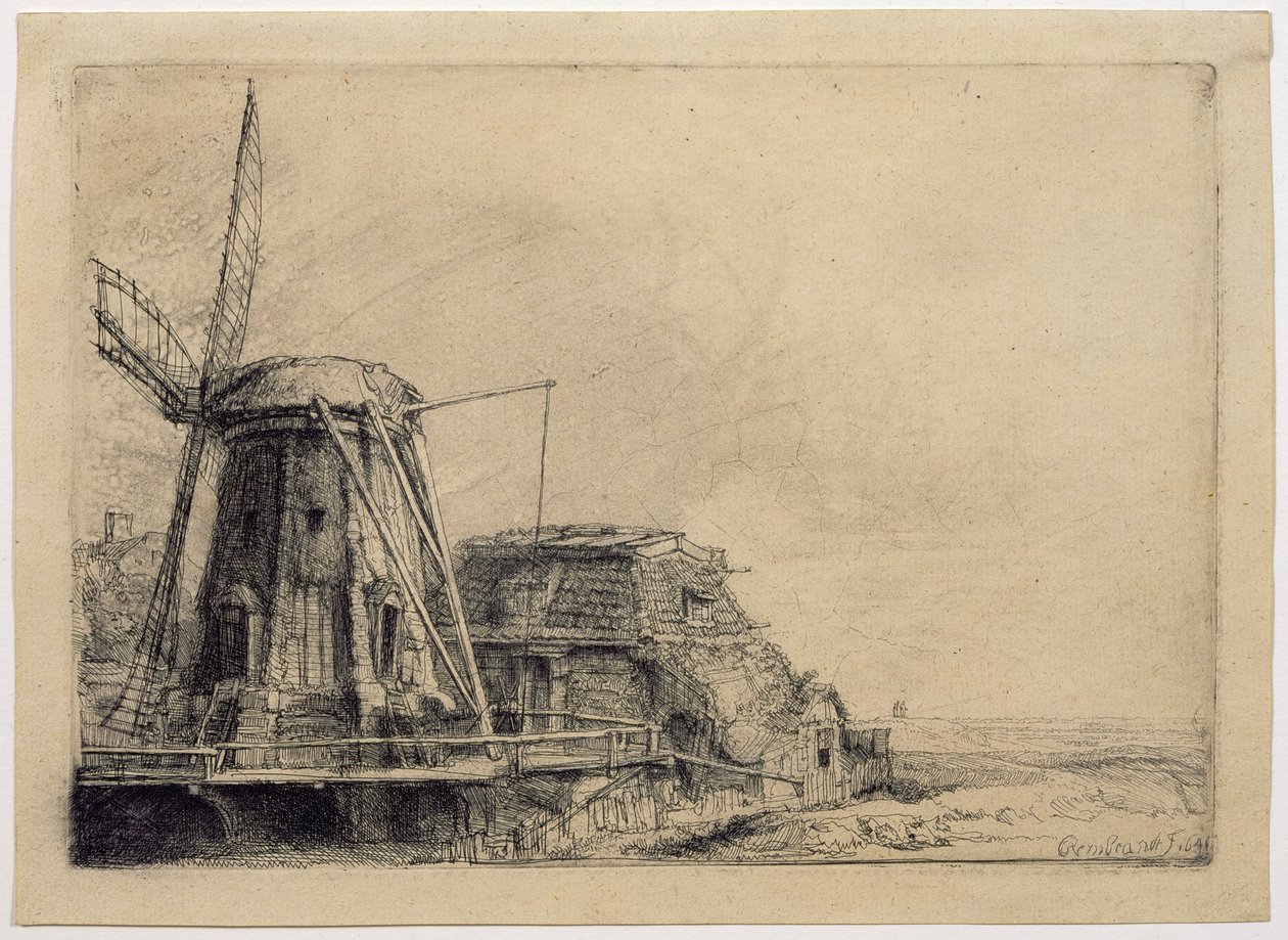Die Windmühle von Rembrandt van Rijn