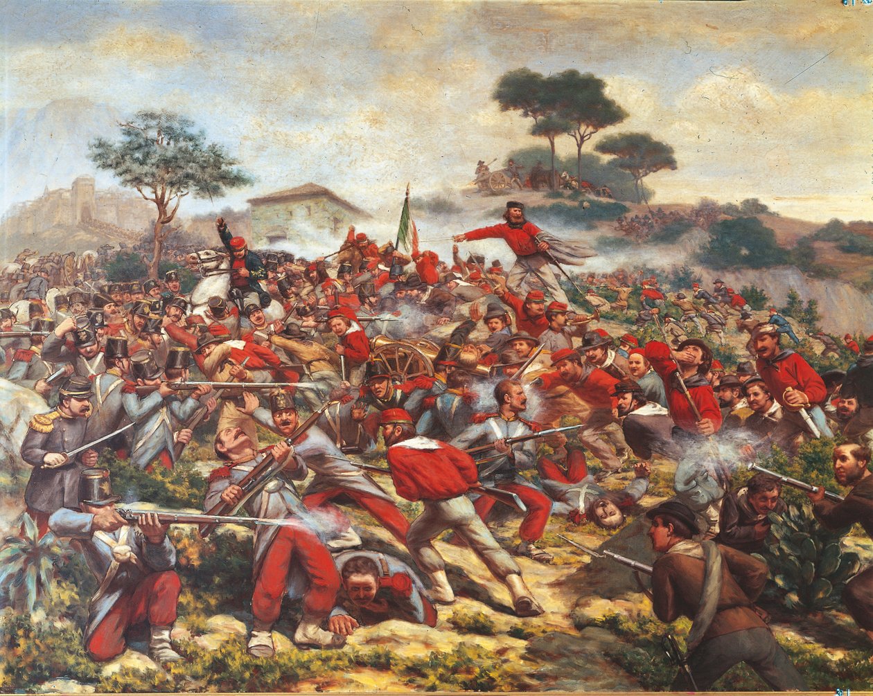 Giuseppe Garibaldi in der Schlacht von Calatafimi von Remigio Legat