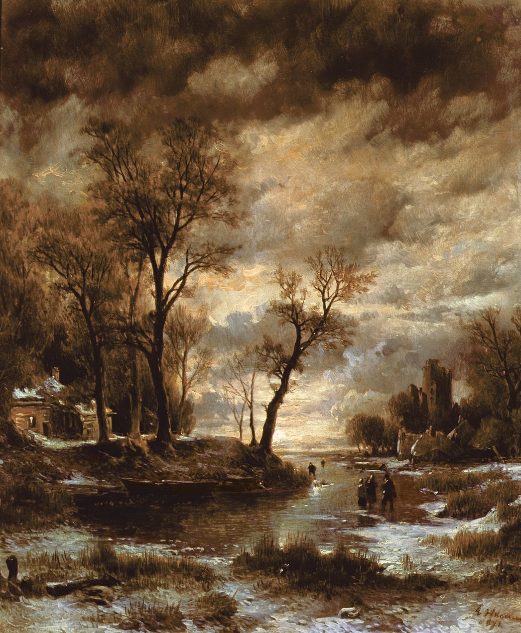 Winter in Holland, 1872 von Remigius Adrianus Haanen