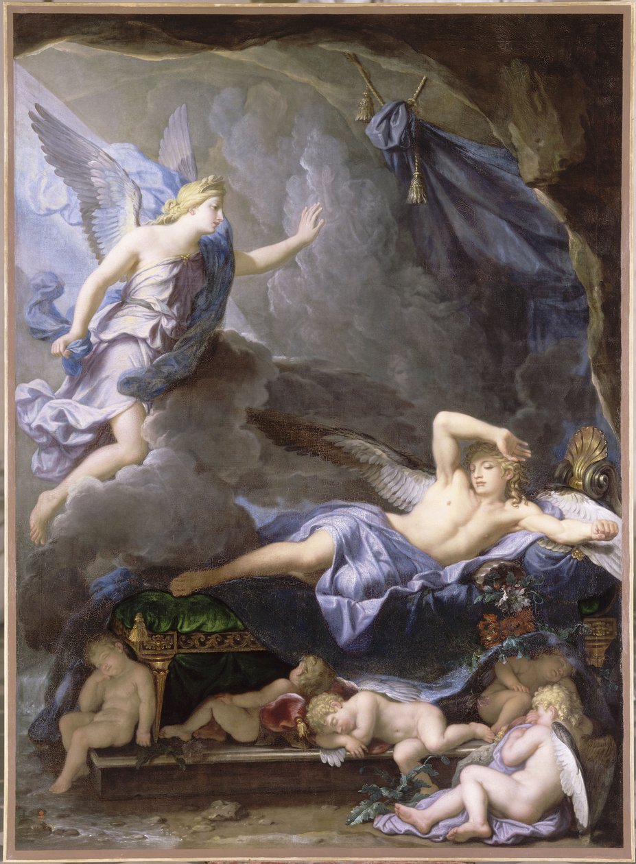 Morphée erwacht bei der Annäherung von Iris von René Antoine Houasse