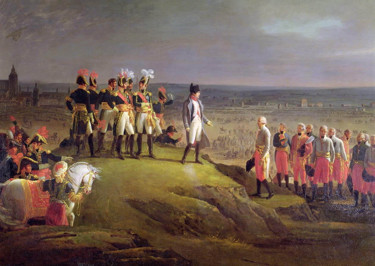 Napoleon I. (1769-1821) empfängt General Mack (1752-1828) bei der Kapitulation von Ulm, 20. Oktober 1805, 1806 (Detail) von Rene Theodore Berthon