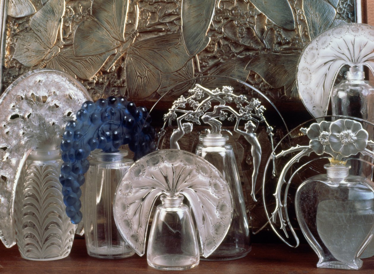 Parfümflakon aus Glas von Rene Jules Lalique