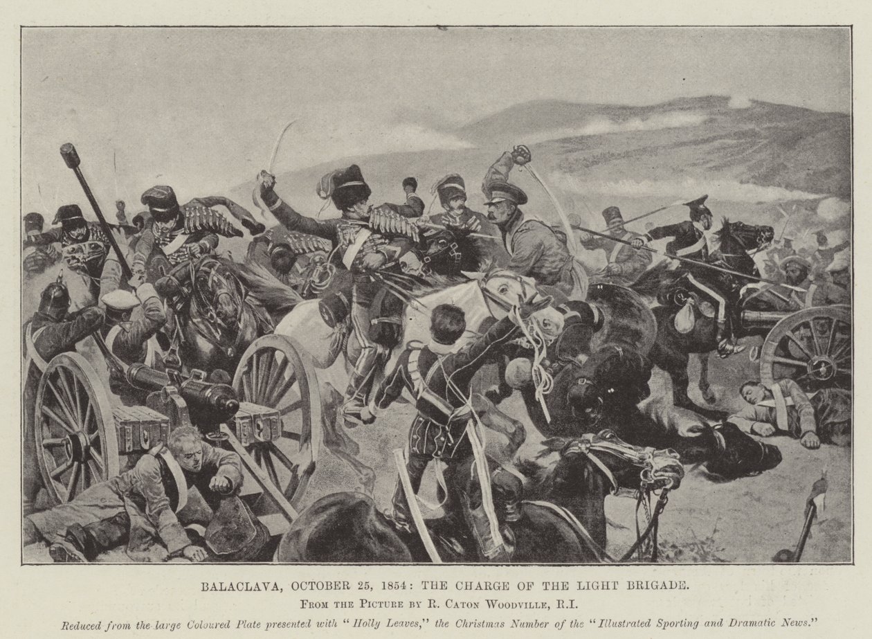 Balaklawa, 25. Oktober 1854, der Angriff der Leichten Brigade von Richard Caton Woodville junior