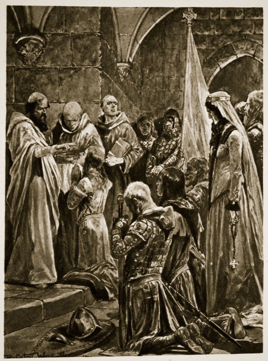 Die Salbung von Edward dem Märtyrer bei seiner Krönung durch St. Dunstan in Kingston-on-Thames, aus 
