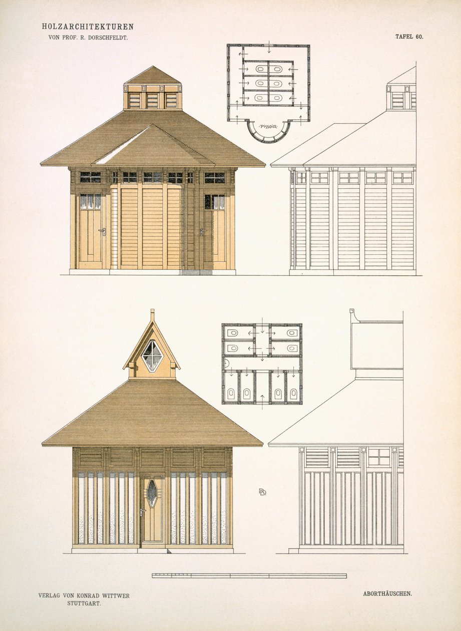 Architektur in Holz, ca. 1900 von Richard Dorschfeldt
