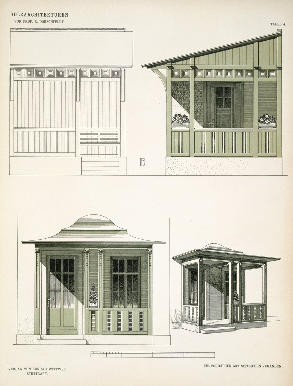 Architektur in Holz, um 1900 von Richard Dorschfeldt