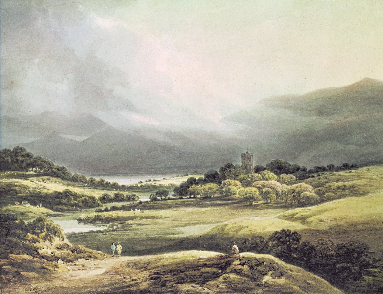 Blick auf Dunloe Castle, Killarney, 1805 von Richard Sasse