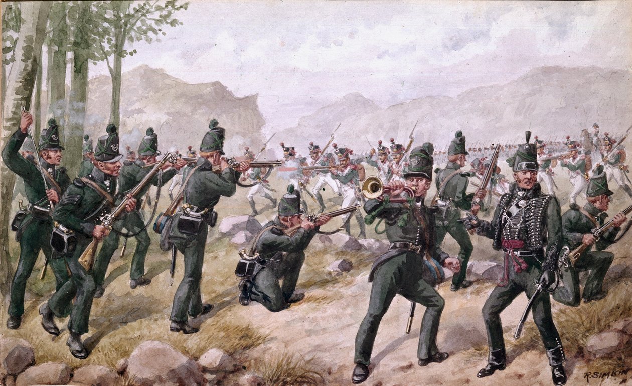 Schlacht der Pyrenäen, 1813, 1900 von Richard Simkin