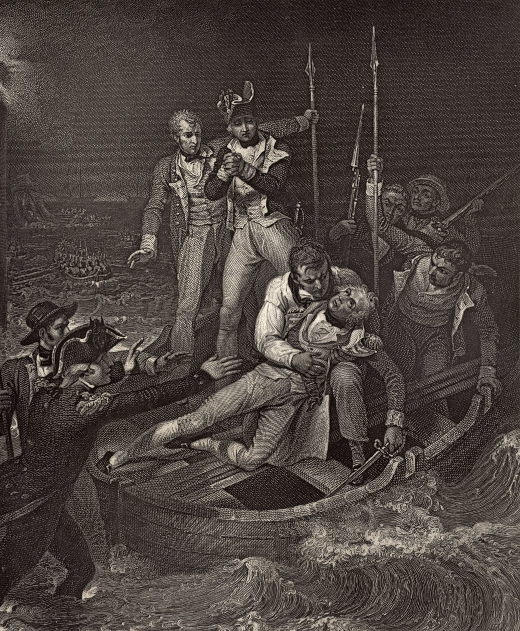 Nelson verwundet in Teneriffa 1787, Illustration aus 