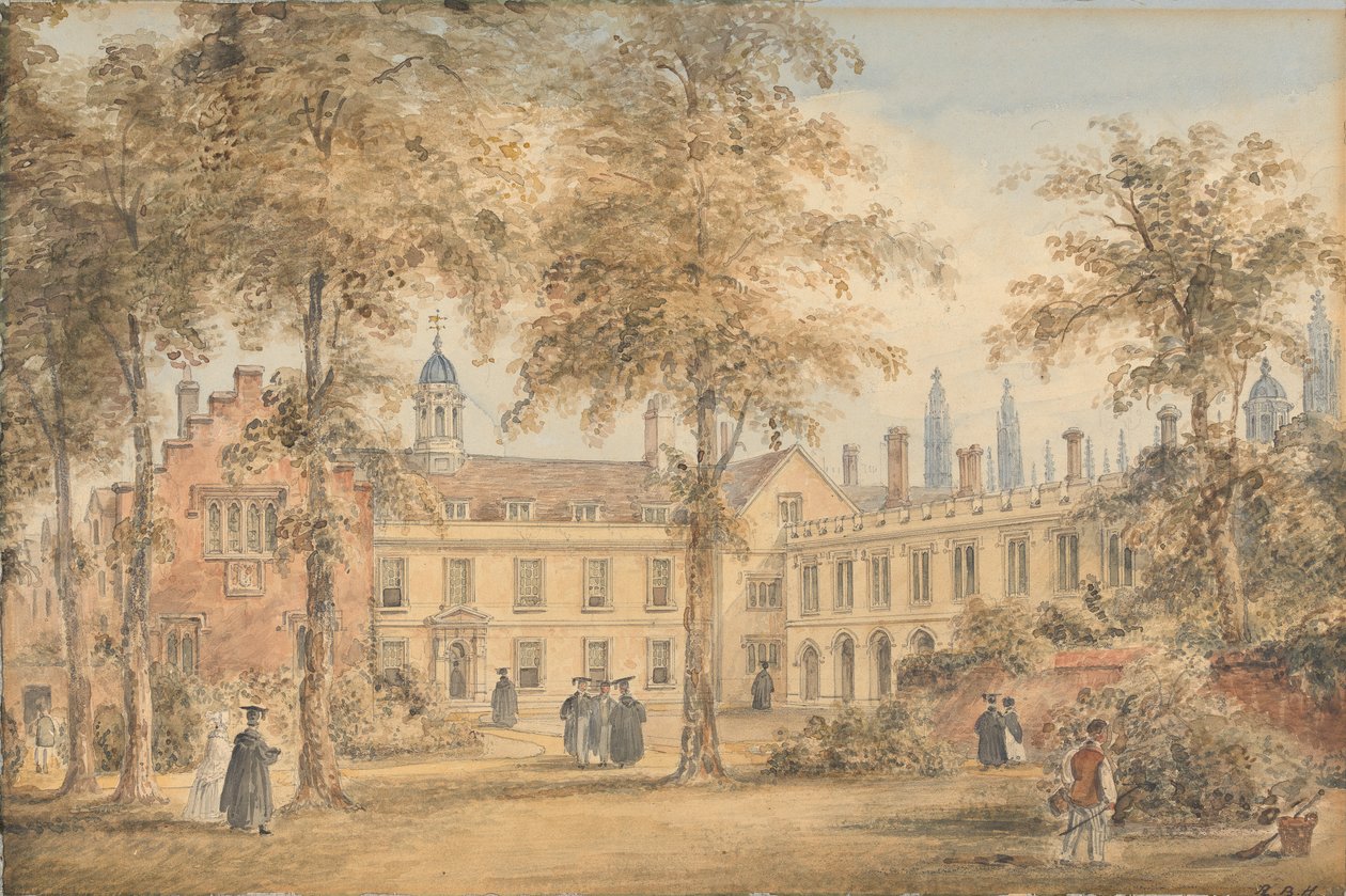 Trinity Hall vom Garten aus, Cambridge von Richard Banks Harraden