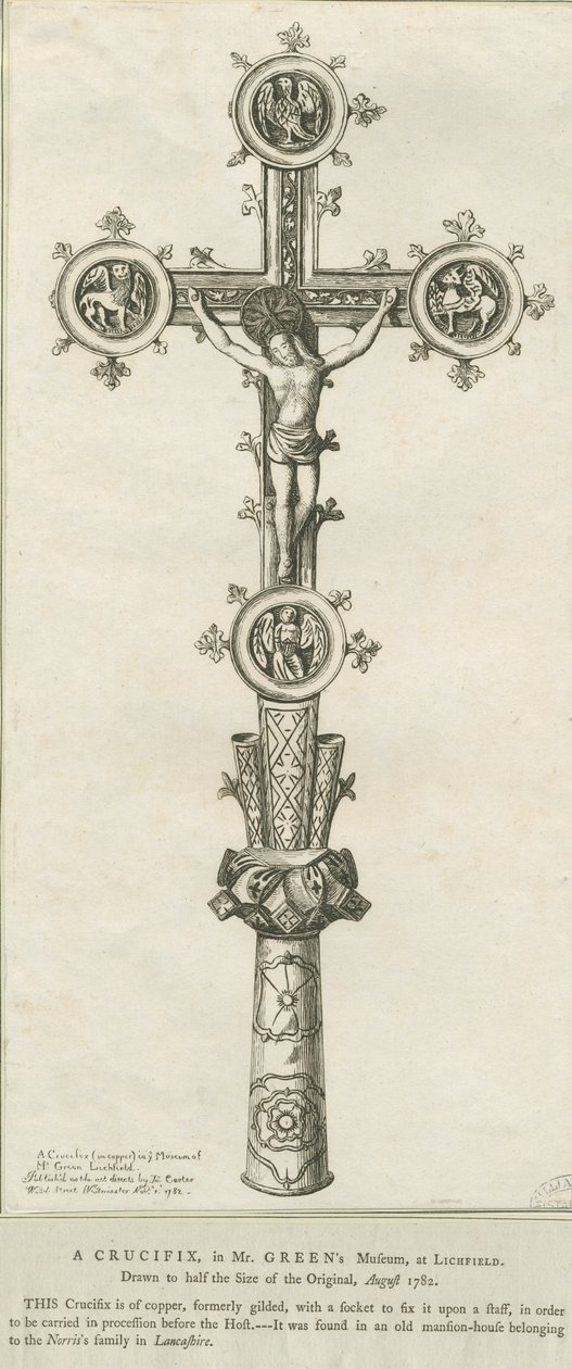 Lichfield - Kruzifix: Radierung, Aug 1782 von Richard Greene