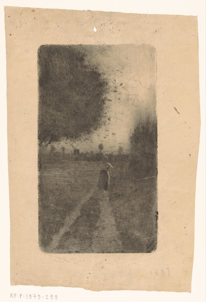 Frau auf einem Landweg von Richard Nicolaüs Roland Holst